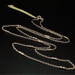 20”14K Gold Solid Forzentina Cylinder Elegant Chain Necklace